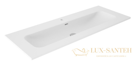 раковина керамическая visobath idea 120 см, белый глянцевый